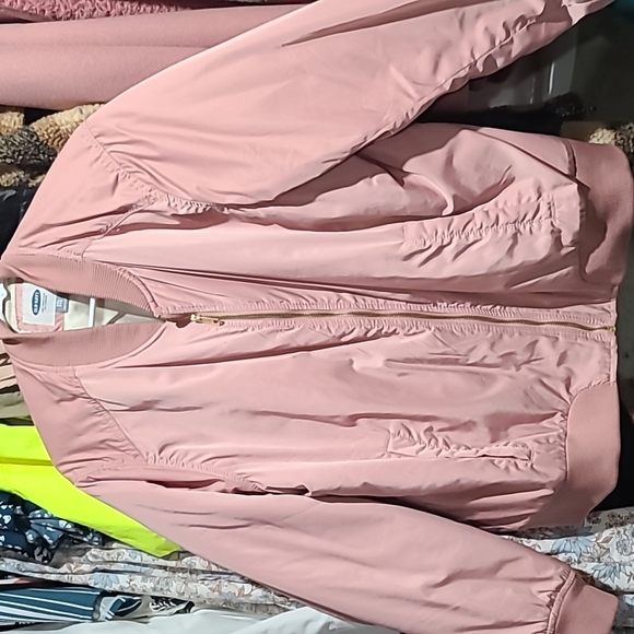 Old Navy Jackets & Blazers - Plus Size Old Navy Silky Pink Bomber Jacket XXL 2X